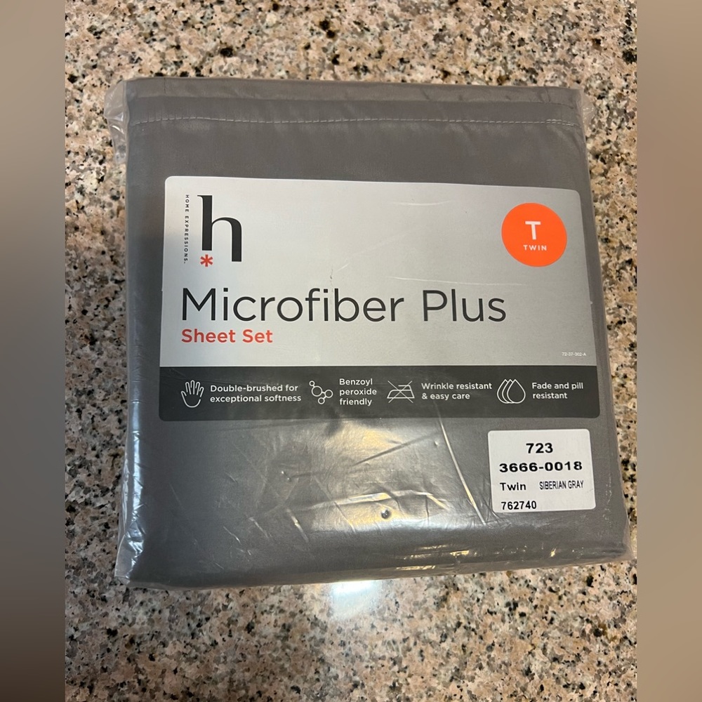 🆕 HOME EXPRESSION MICROFIBER PLUS TWIN SHEET SET